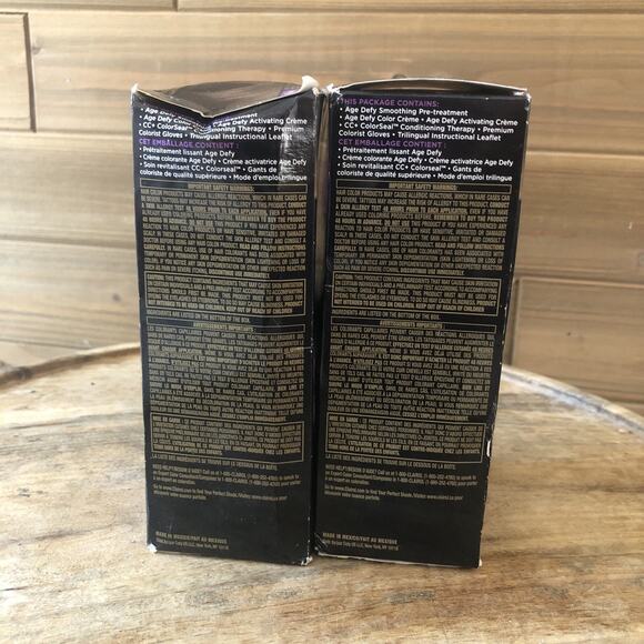 (2) Clairol Age Defy Hair Color # 4 DARK BROWN Nice n Easy - Picture 3 of 6